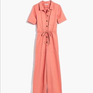 Madewell utility wide leg jumpsuit